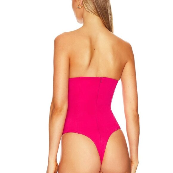 NWT superdown Gianna Sweetheart Bodysuit in Pink - Picture 2 of 5